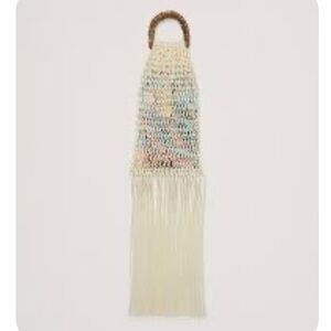 Banana Republic White Lotus Waxed Cord Macrame Bag - One Size